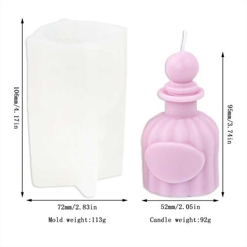 قوالب سيليكون على شكل زجاجة كلاسيكية من Tone Fun لصنع الشموع والراتنج والشموع العطرية وصابون الشمع المصنوع يدويًا وديكور المنزل والحرف اليدوية in Kuwait