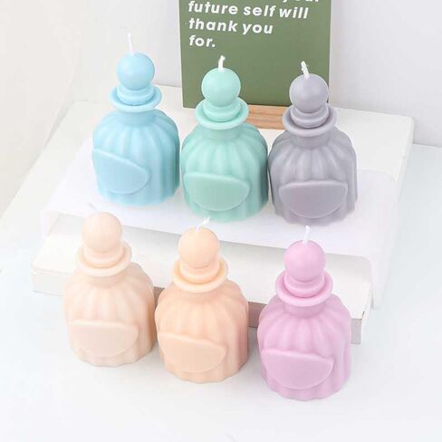 قوالب سيليكون على شكل زجاجة كلاسيكية من Tone Fun لصنع الشموع والراتنج والشموع العطرية وصابون الشمع المصنوع يدويًا وديكور المنزل والحرف اليدوية in Kuwait