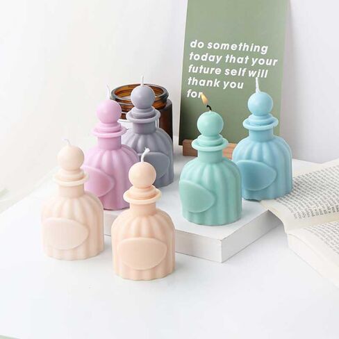 قوالب سيليكون على شكل زجاجة كلاسيكية من Tone Fun لصنع الشموع والراتنج والشموع العطرية وصابون الشمع المصنوع يدويًا وديكور المنزل والحرف اليدوية in Kuwait