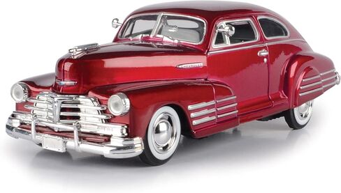 1948 Chevy Aerosedan Fleetline, Red - Motormax Premium American 73266 - 1/24 Scale Diecast Model Car, unisex-children in Saudi Arabia