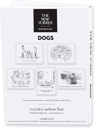 New Yorker Notecard Wallet - Dogs - 2 each of 5 iconic New Yorker cartoon cards in Saudi Arabia