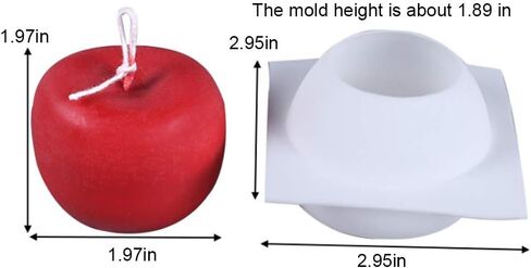 Topwon 3D Apple Candle Making Mould Handmade Soap Handcraft Ornaments Mold in Saudi Arabia