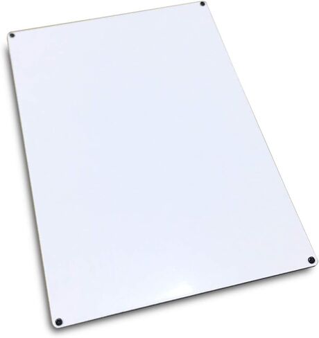 Aluminum Metal Signs Sublimation Blanks 8X12X0.026 Inch Nameplates for Heat Transfer Press UV Print 4 Drilled Holes 5PCS (Brushed Silver) 20X30CM in Kuwait
