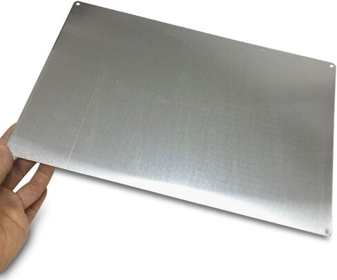 Aluminum Metal Signs Sublimation Blanks 8X12X0.026 Inch Nameplates for Heat Transfer Press UV Print 4 Drilled Holes 5PCS (Brushed Silver) 20X30CM in Kuwait