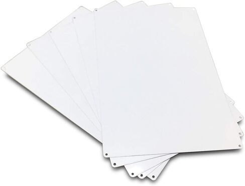 Aluminum Metal Signs Sublimation Blanks 8X12X0.026 Inch Nameplates for Heat Transfer Press UV Print 4 Drilled Holes 5PCS (Brushed Silver) 20X30CM in Kuwait