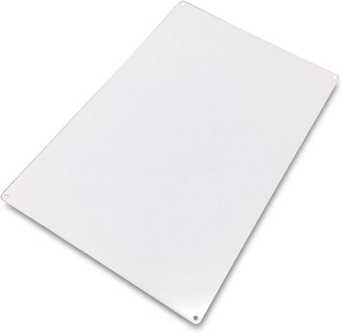 Aluminum Metal Signs Sublimation Blanks 8X12X0.026 Inch Nameplates for Heat Transfer Press UV Print 4 Drilled Holes 5PCS (Brushed Silver) 20X30CM in Kuwait