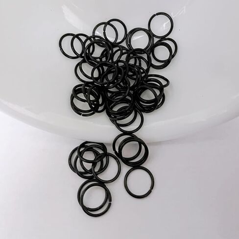 10 ملم حلقات القفز السوداء 200 قطعة لصنع المجوهرات وسوار القلادة in Kuwait