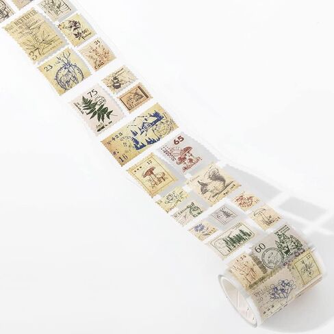 WZLL.SLSP مجموعة ملصقات طوابع بريدية عتيقة مكونة من 3 لفات، مناسبة لسجلات القصاصات، والحرف اليدوية، وإطارات الصور DIY، ومذكرات الرصاص، وديكورات اليوميات، ومستلزمات سجل القصاصات in Kuwait