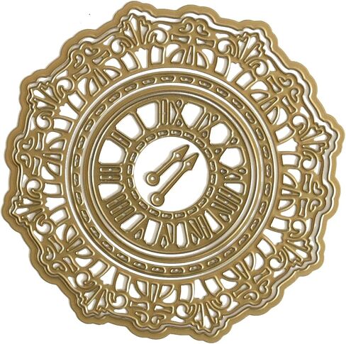 انا جريفين قوالب على مدار الساعة - قوالب معدنية لصنع البطاقات والحرف الورقية والمشاريع الورقية - قصاصات ساعة سجل القصاصات مع ورقة افكار ومجموعة قوالب من 7 قطع، أكبر قالب هو: 5.15 انش × 5.15 انش in Kuwait