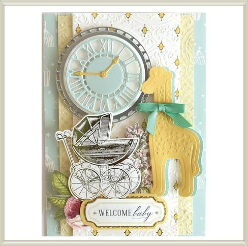 انا جريفين قوالب على مدار الساعة - قوالب معدنية لصنع البطاقات والحرف الورقية والمشاريع الورقية - قصاصات ساعة سجل القصاصات مع ورقة افكار ومجموعة قوالب من 7 قطع، أكبر قالب هو: 5.15 انش × 5.15 انش in Kuwait