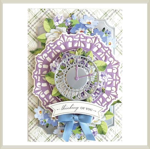 انا جريفين قوالب على مدار الساعة - قوالب معدنية لصنع البطاقات والحرف الورقية والمشاريع الورقية - قصاصات ساعة سجل القصاصات مع ورقة افكار ومجموعة قوالب من 7 قطع، أكبر قالب هو: 5.15 انش × 5.15 انش in Kuwait