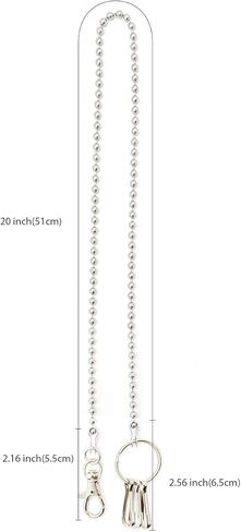 سلسلة جيب سروال سلسلة حزام معدن جينز سلسلة محفظة سلسلة مع مشابك جراد البحر وحلقة مفاتيح للرجال والنساء المفاتيح in Kuwait