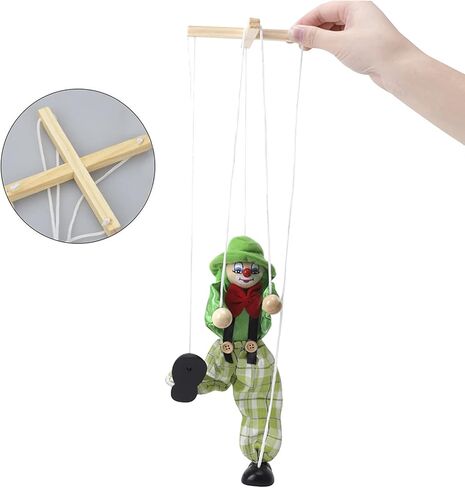 Marionette Puppets Clown Doll String Puppets Hand Marionette Puppet Teens Adult Wooden MarionetteInteractive Puppets Dolls String Puppet Doll Hand Puppet in Saudi Arabia