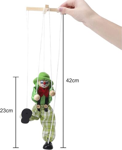 Marionette Puppets Clown Doll String Puppets Hand Marionette Puppet Teens Adult Wooden MarionetteInteractive Puppets Dolls String Puppet Doll Hand Puppet in Saudi Arabia