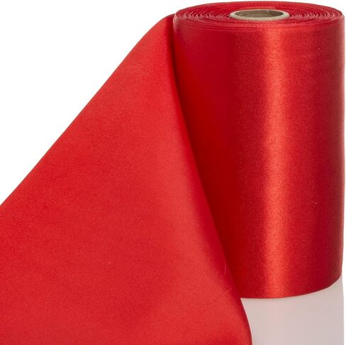 ATRBB 4 Inches Wide White Satin Ribbon, 27 Yards Soft, No Wrinkles and Consecutive Solid Fabric Ribbon for Cutting Ceremony, Christmas, Wedding, Birthday Decor and Chair Sashes in Kuwait