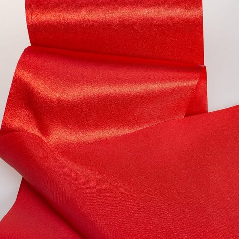 ATRBB 4 Inches Wide White Satin Ribbon, 27 Yards Soft, No Wrinkles and Consecutive Solid Fabric Ribbon for Cutting Ceremony, Christmas, Wedding, Birthday Decor and Chair Sashes in Kuwait