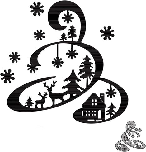 hinana Christmas Tree Metal Die Cuts,Christmas Tree Snowflak Animal Deer Frame Cutting Dies Cut Stencils for DIY Scrapbooking Photo Decorative Embossing Paper Dies for Scrapbooking Card Making in Saudi Arabia