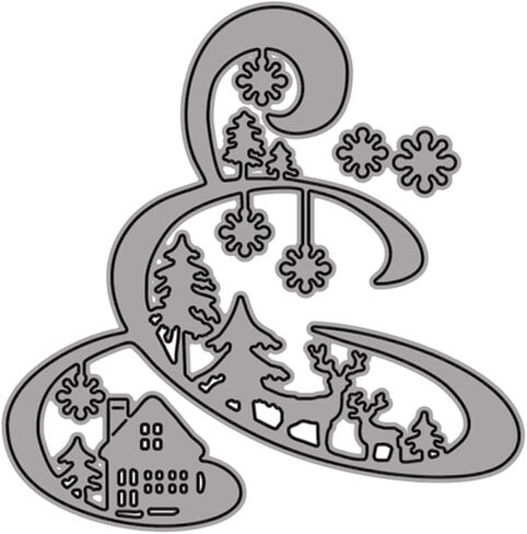 hinana Christmas Tree Metal Die Cuts,Christmas Tree Snowflak Animal Deer Frame Cutting Dies Cut Stencils for DIY Scrapbooking Photo Decorative Embossing Paper Dies for Scrapbooking Card Making in Saudi Arabia