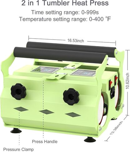 YIIFIISET Double Station Tumbler Heat Press Machine for 11oz-30oz Stainless Steel, Ceramic, Glass Tumbler,2 in 1 Mug Press Machine with Two Independent Controlled LCD Panels in Saudi Arabia