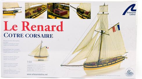 Artesanía Latina - مجموعة نماذج سفينة خشبية - قاطع قرصان فرنسي، لو رينارد - موديل 22401، مقياس 1:50 - نماذج للتجميع - المستوى المتوسط in Kuwait