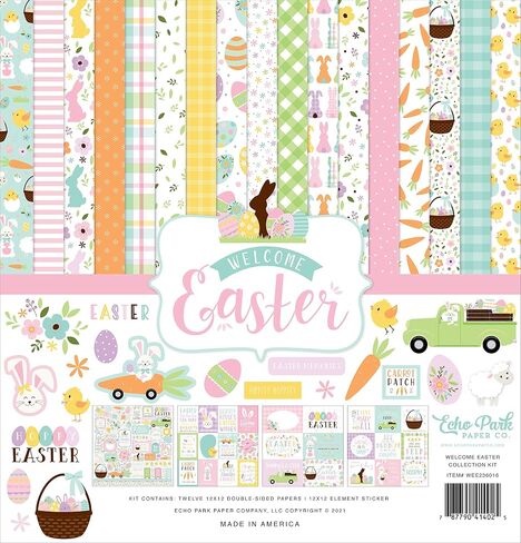 Echo Park Paper Company Welcome Easter Collection Kit Paper , 12-x-12-Inch in Saudi Arabia