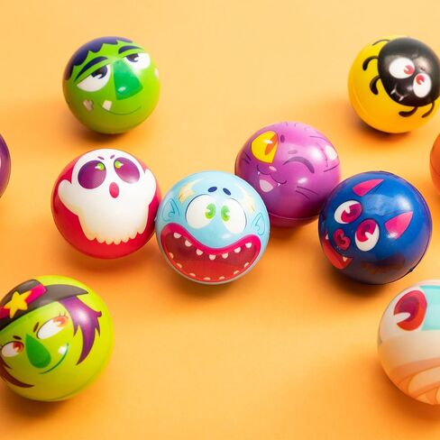 JOYIN 24 PCS Halloween Stress Balls Slow Rising Stress Relief Fidget Toys, Assorted Designs and Colors Stress Balls for Halloween Party Favor, Halloween Toys for Boys and Girls, Kids Gift in Saudi Arabia