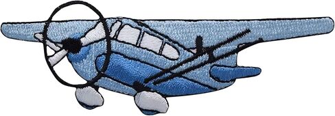 Blue Cessna-Style Airplane - Embroidered Iron on Patch in Saudi Arabia