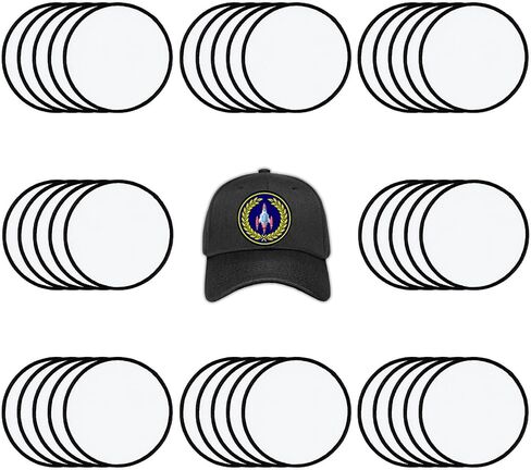 40 PCs Sublimation Blanks Patches - Large Iron-on Patch with Black Border - Exquisite Fabric Patches for DIY Hats Backpack T-Shirt Project (Mixed) in Kuwait