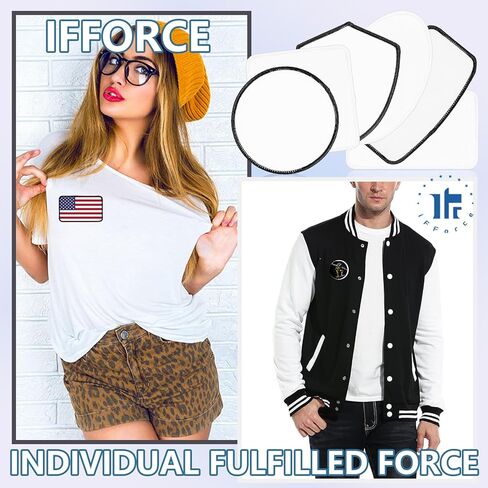 40 PCs Sublimation Blanks Patches - Large Iron-on Patch with Black Border - Exquisite Fabric Patches for DIY Hats Backpack T-Shirt Project (Mixed) in Kuwait