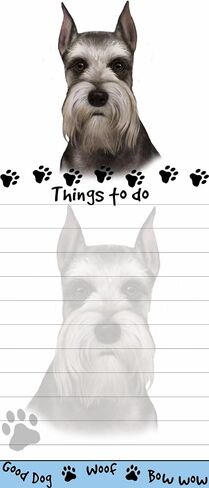 "Schnauzer Magnetic List Pads" Uniquely Shaped Sticky Notepad Measures 8.5 by 3.5 Inches in Saudi Arabia