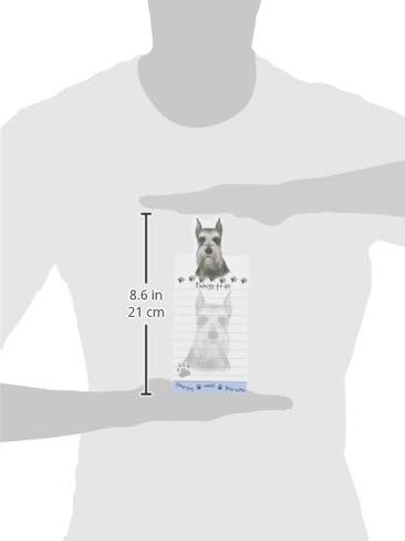"Schnauzer Magnetic List Pads" Uniquely Shaped Sticky Notepad Measures 8.5 by 3.5 Inches in Saudi Arabia