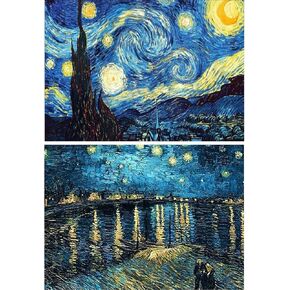 2 حزمة 5D DIY مجموعة اللوحة الماس حفر كامل الماس الطلاء ليلة النجوم ملصقات الحائط لغرفة المعيشة (30 × 40 سنتيمتر / 12 × 16 بوصة) in Kuwait