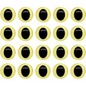 20 Pcs 15mm Plastic Cat Safety Eyes Stuffed Animal Eyes Craft Crochet Eyes Doll Making Safety Eyes Half Round DIY Eyes for Teddy Bear Blue