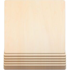 WYKOO 10 Pack Basswood Sheets 1/8 x 12 x 12 Inch Plywood Board, Premium Unfinished Wood Sheets for DIY Wooden Plate Model, Arts and Crafts, School Projects in Kuwait