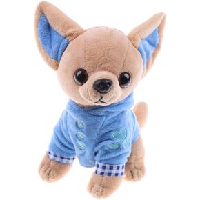 لعبة جرو كلب محشو من SUSHAFEN، لعبة قطيفة على شكل دمية ناعمة، وسادة حيوانات محشوة، هدية عيد ميلاد، هدية لطيفة للكلاب، زينة يدوية لتزيين سطح المكتب، 17 سم/6.7 بوصة in Kuwait