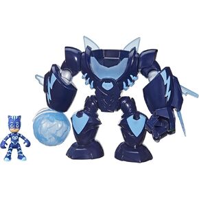 PJ Masks Robo-Catboy Preschool Toy with Lights and Sounds for Kids Ages 3 and Up, Catboy Robot Suit with Catboy Action Figure