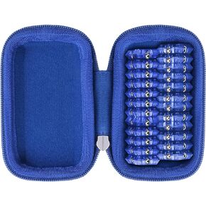 khanka Hard Carrying Case Replacement for Speks Geode Magnetic Fidget Sphere - Pentagons 12-Piece Set - Slate, Holds 24 pieces Magnetic Fidget Sphere, Case Only (Blue)