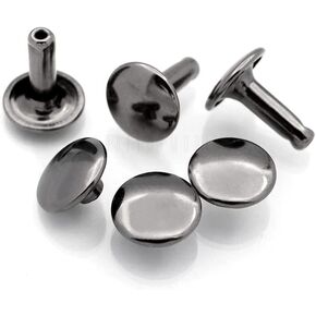 4mm, 6mm, 8mm Double Cap Rivets, Metal Button Round, Rapid Rivet, Rivet Studs for Purse Bags Handbags Shoes Belts Leather Craft DIY (50pcs) (8x6mm, Bronze) in Kuwait