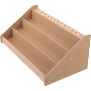 منظم اعمال الطلاء المصغر من كيه جيه اتش بي في، ادوات مصغرة، حامل تخزين لزجاجات الحبر الخشبي، منظم زجاجات الطلاء، صندوق تخزين منظم للطلاء، رف تخزين للتلوين in Kuwait