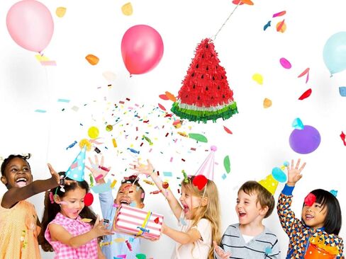 Cool Pineapple Pinata for Summer Beach Party - 17 in x 13.5 in x 7 in Game, Decoration, Table Centerpiece, Photo Prop and Room Decor with Hanger and Fill Door for Hawaiian Luaus and Kids Birthdays in Kuwait