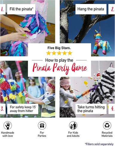 Cool Pineapple Pinata for Summer Beach Party - 17 in x 13.5 in x 7 in Game, Decoration, Table Centerpiece, Photo Prop and Room Decor with Hanger and Fill Door for Hawaiian Luaus and Kids Birthdays in Kuwait