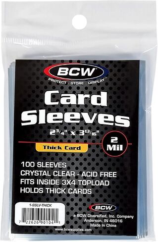 BCW 1-SSLV-Thick Thick Card Soft Sleeves for Sports and Non-Sports in Saudi Arabia