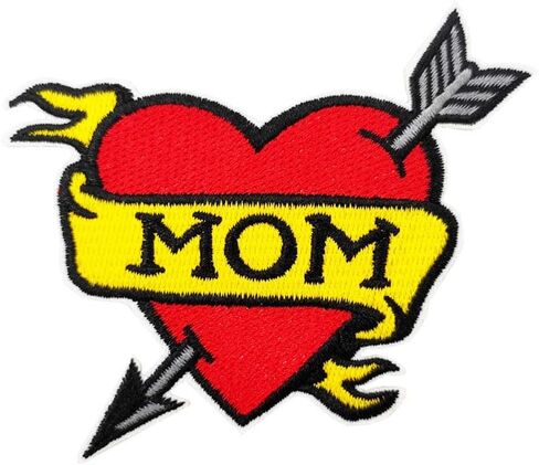 I Love My Mom Shirt DIY, Love Mommy Mom Banner Embroidered Iron on Patch Gift for Mother in Saudi Arabia