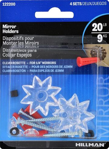 The Hillman Group 122200 Mirror Rosettes, Clear, 36 Count (Pack of 1), Various. in Saudi Arabia