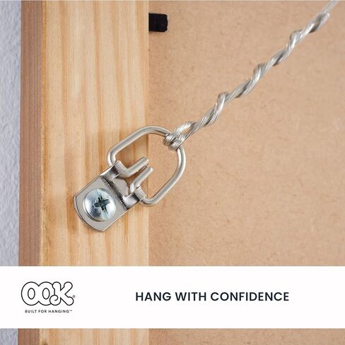 OOK 533830 D-Ring Mirror Hangers, Picture Hangers, ReadyScrew, Steel, Zinc Plated, 20lbs (3 Set) in Kuwait