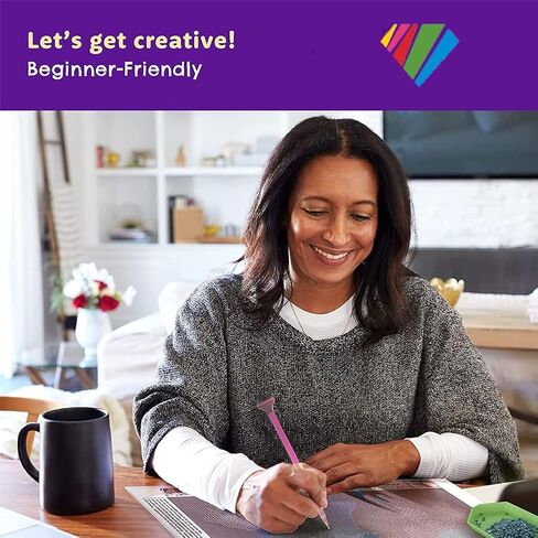 OFRKE 2-Piece Christmas Diamond Painting Kits for Adults,Gnomes Diamond Art Full Drill Round Gem Art 5D Diamond Dots Suitable Home Wall Decor 12"x12" in Kuwait