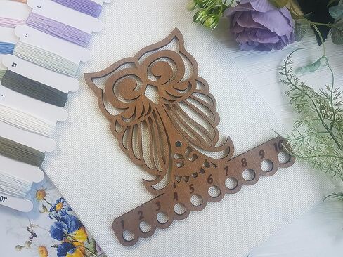 Thread Organizer Double Sided Wooden Mouline Holder Embroidery Thread Storage Cross Stitch Accessories Sewing Floss Thread Keeper (FLZ-017) in Kuwait