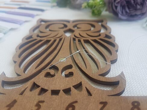 Thread Organizer Double Sided Wooden Mouline Holder Embroidery Thread Storage Cross Stitch Accessories Sewing Floss Thread Keeper (FLZ-017) in Kuwait