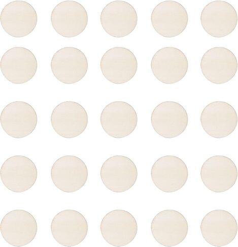 Sowaka 50 Pcs Unfinished Wooden Circle Discs Round Small Blank Natural Wood Slices for Crafting Writing DIY Project Ornament Painting Art Home Decoration (20 mm) in Kuwait