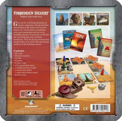 Gamewright Forbidden Desert – The Cooperative Strategy Survival Desert Board Game Multi-colored, 5" in Saudi Arabia